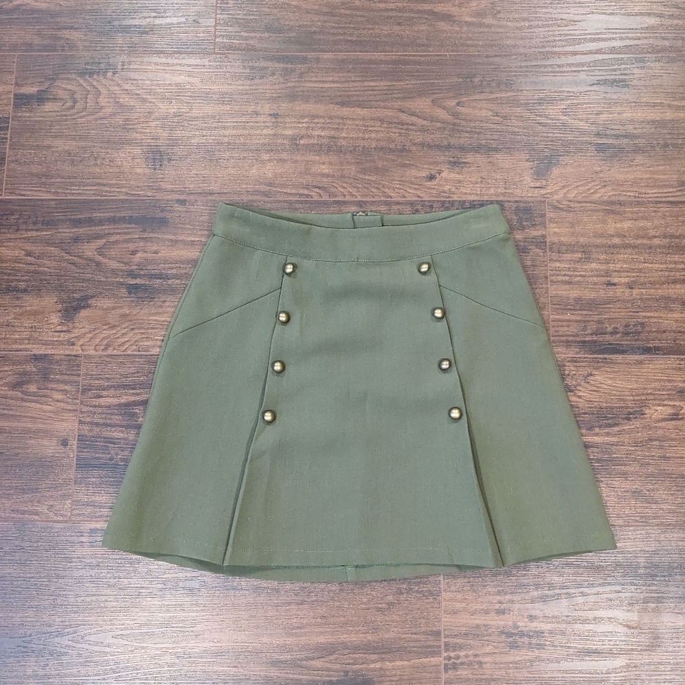 Charlotte Russe Small Olive Green Mini Skirt